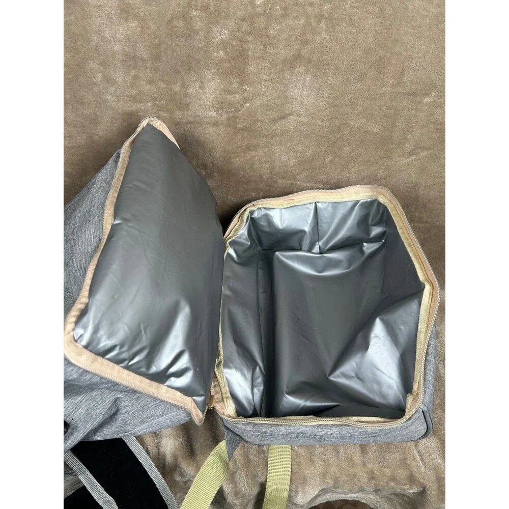 MOMIGO Breast Pump Backpack Cooler and Moistureproof Bag Large Grey